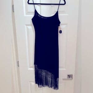 NWT Tahari sexy fringe slip dress - 8
